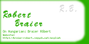 robert braier business card