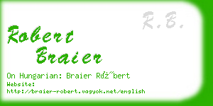 robert braier business card